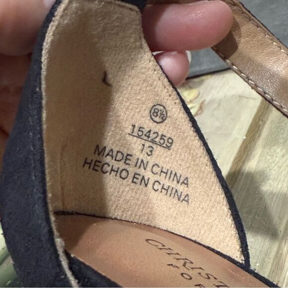 Christian Siriano Kactus Black Faux Suede Fringe Heels Sandals Strappy NIB 8.5 - Picture 11 of 13